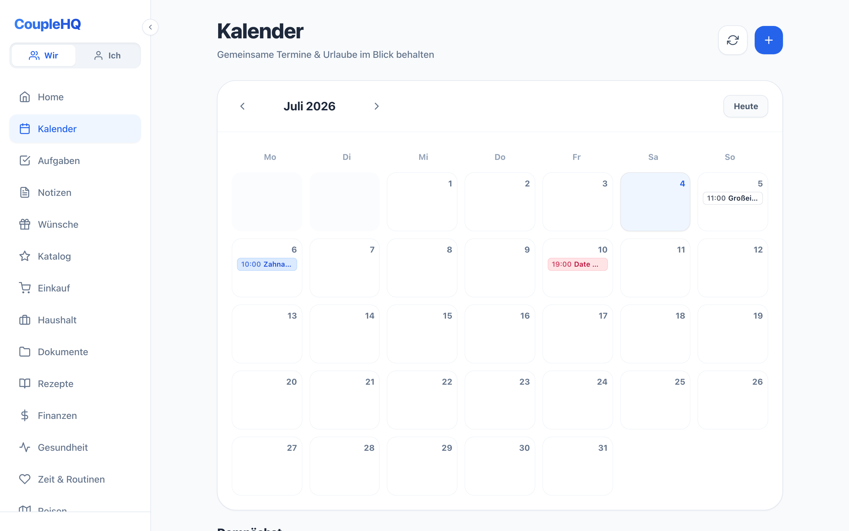 Ein Kalender für alle — CoupleHQ