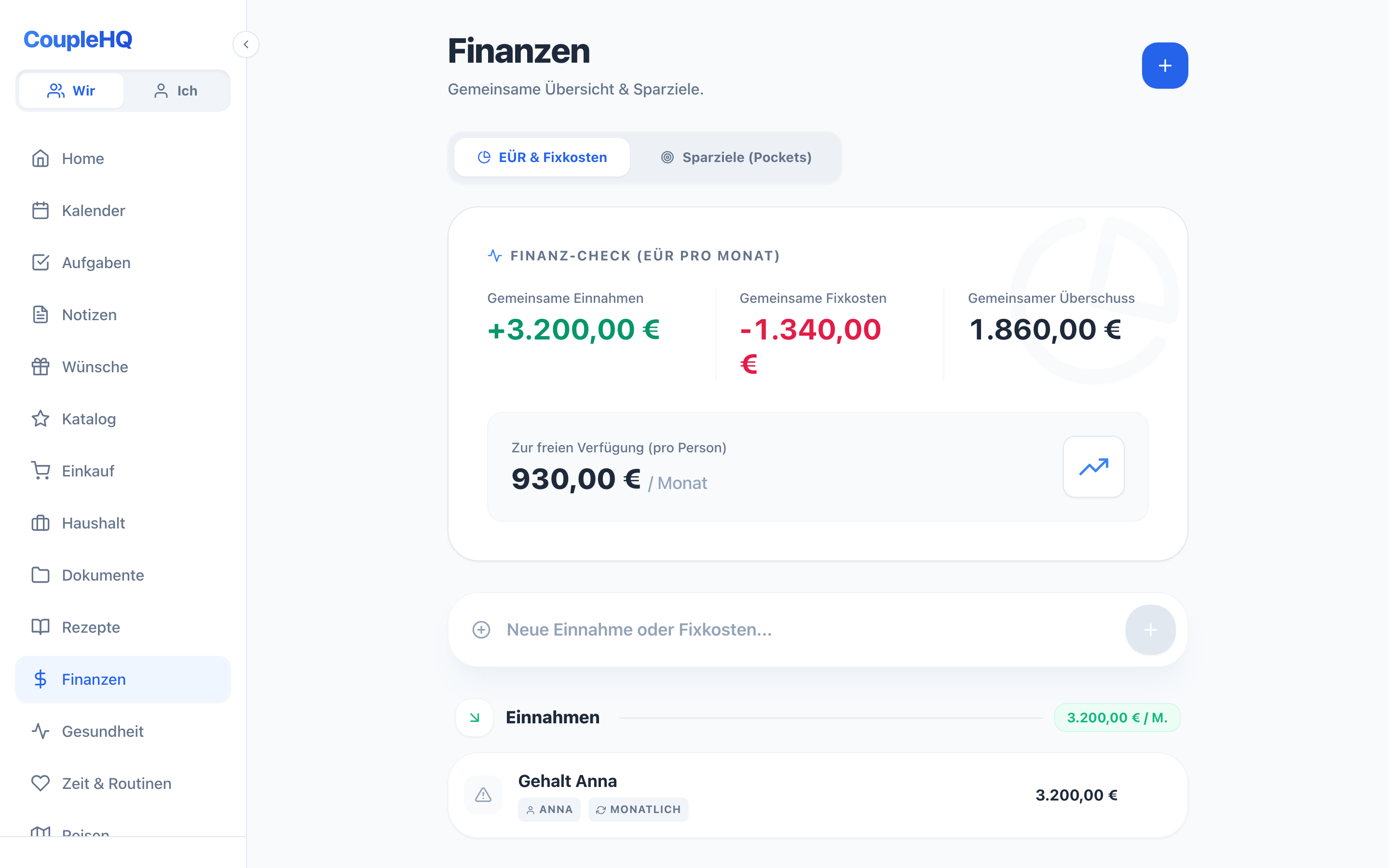 Geld fair und transparent — CoupleHQ
